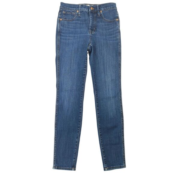 Madewell 10" High-Rise Skinny Jeans Women's 26 Medium Wash Blue Stretch - Picture 1 of 16